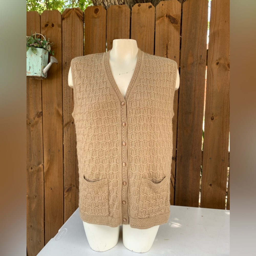 Vintage New Castle sweater vest with pockets.